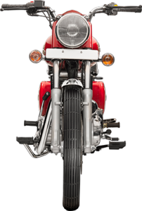 Royal Enfield Motorrad Bullet Electra in Farbe Red