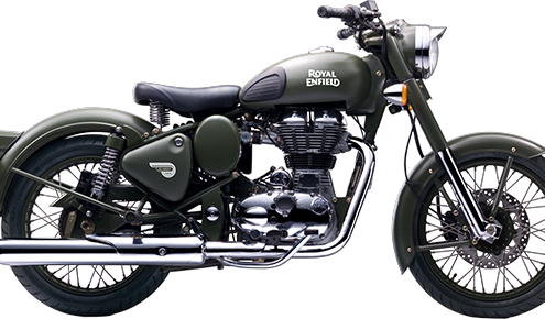 Royal Enfield Motorrad Classic Battle Green in Farbe Classic Battle Green
